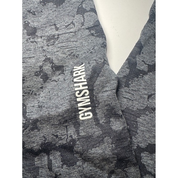 Gymshark Camo Seamless Leggings Women's Small Black Gray Athleisure Activewear - Picture 2 of 10
